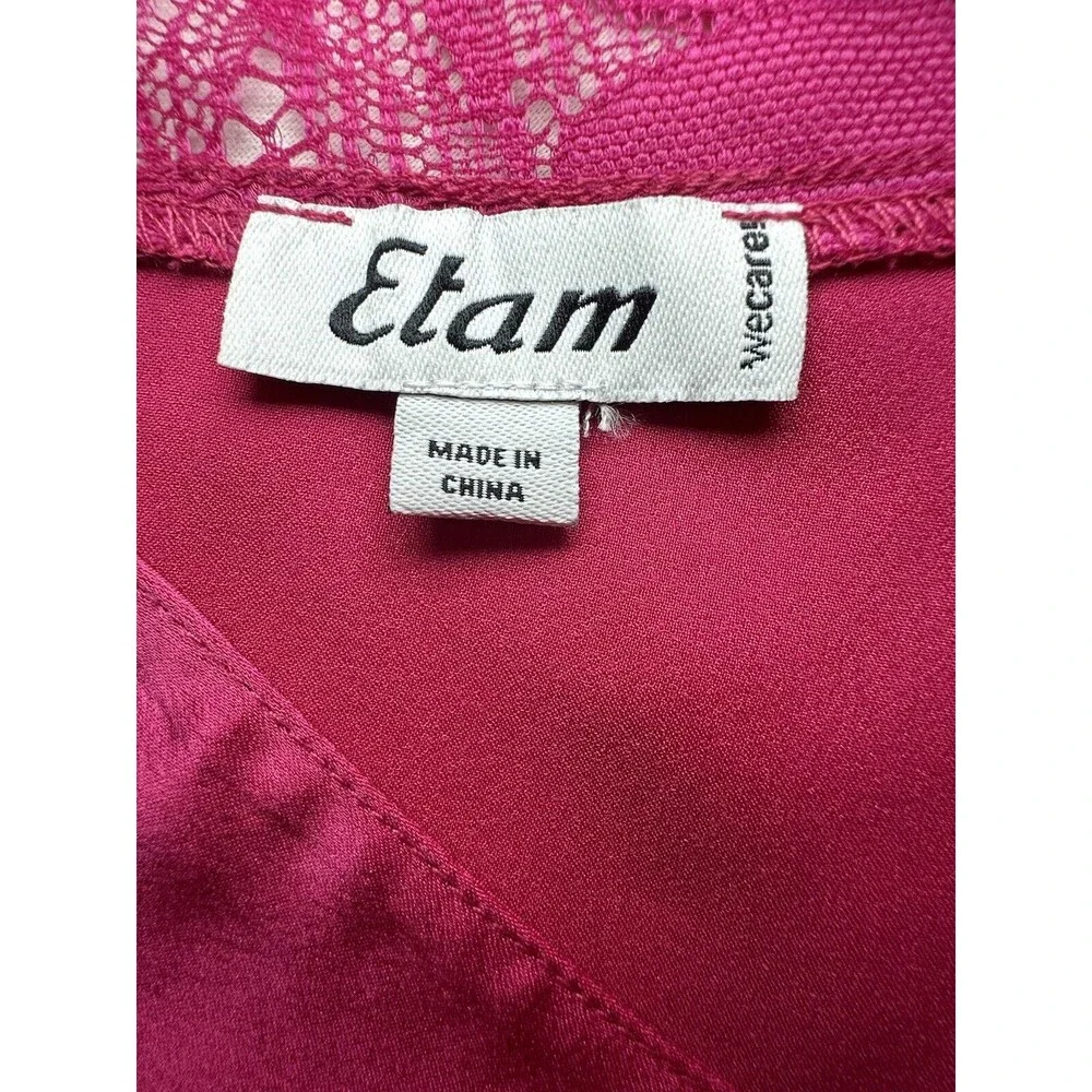 ETAM Fuchsia Lace Feminine Romantic Camisole Women's‎ SIZE SMALL NWOT